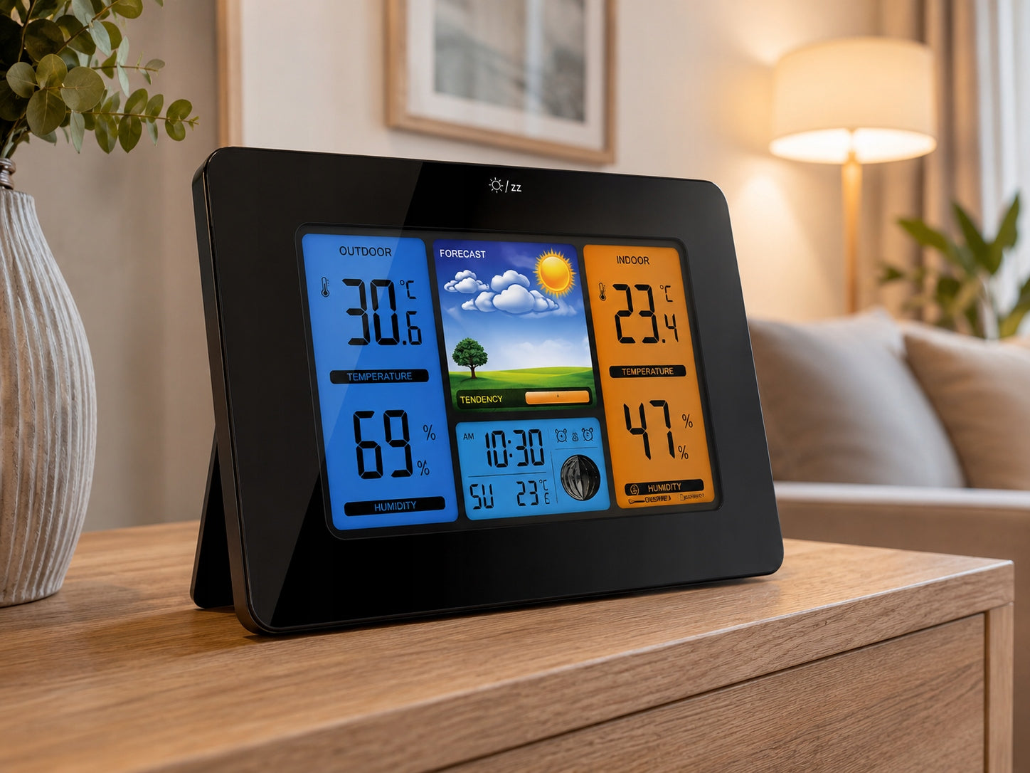 Weather Station Wireless LCD Black Outdoor Sensor Manufacturer code ASDD22R