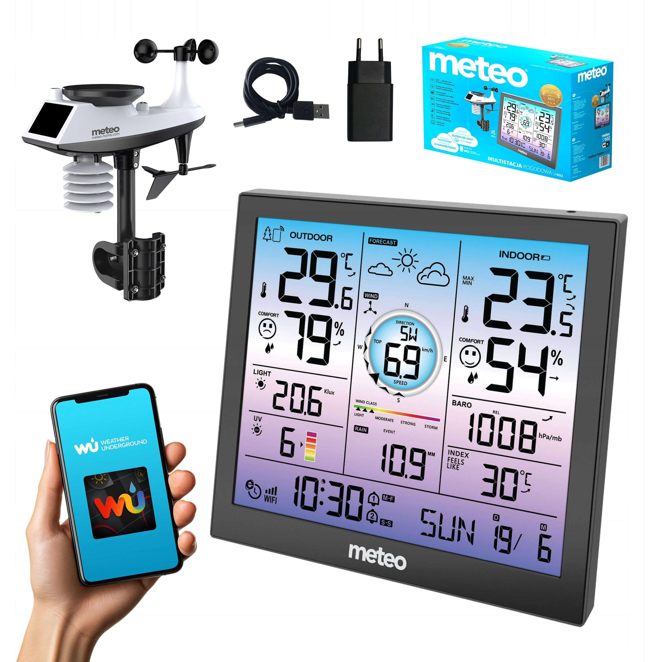 Weather Station Wireless METEO Hygrometer Barometer WIFI SP602
