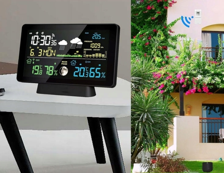 Weather Station Wireless Rain 7,5" DCF Barometer Rain Meter Manufacturer code Domowy z higrometrem elektroniczny wewnętrzny