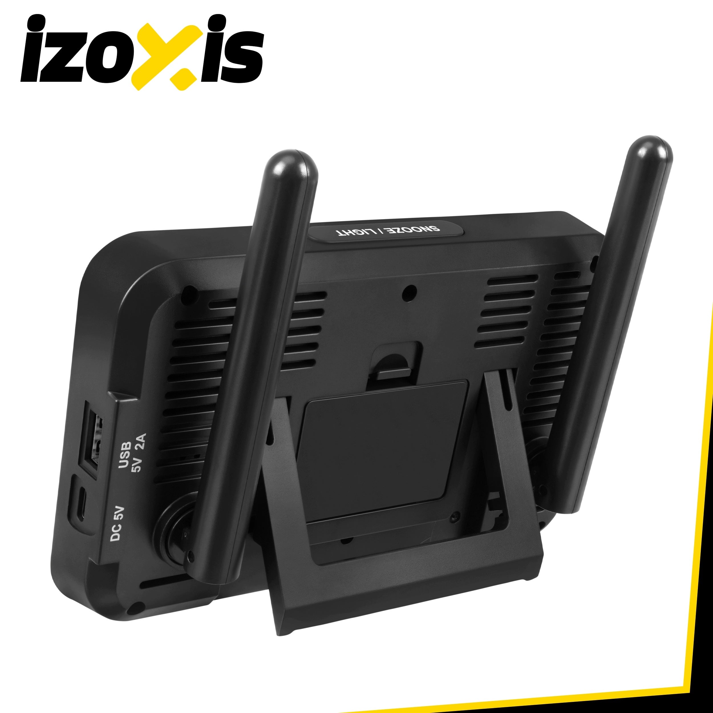 Weather Station Wireless Thermometer Hygrometer Meteo Clock Sensor 100m Manufacturer code Stacja pogodowa 16x13x5cm Izoxis