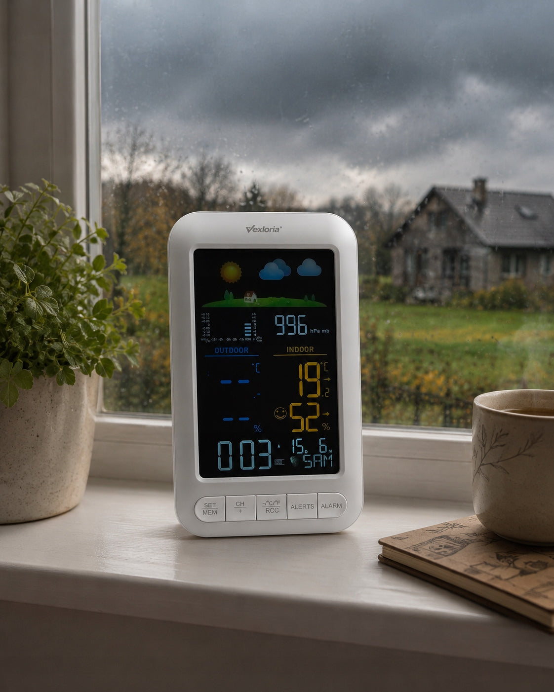 Weather Station Wireless Vexloria Color Display Sensor Packaging status original