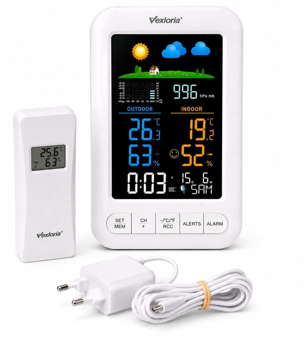 Weather Station Wireless Vexloria Color Display Sensor