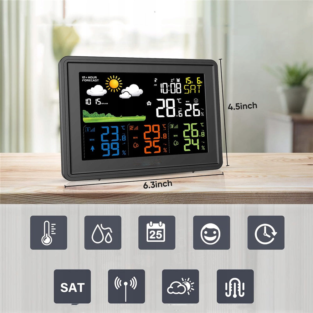 Weather Station Wireless Weather Hygrometer Meteo 3 Sensors Weather Model STACJA POGODY