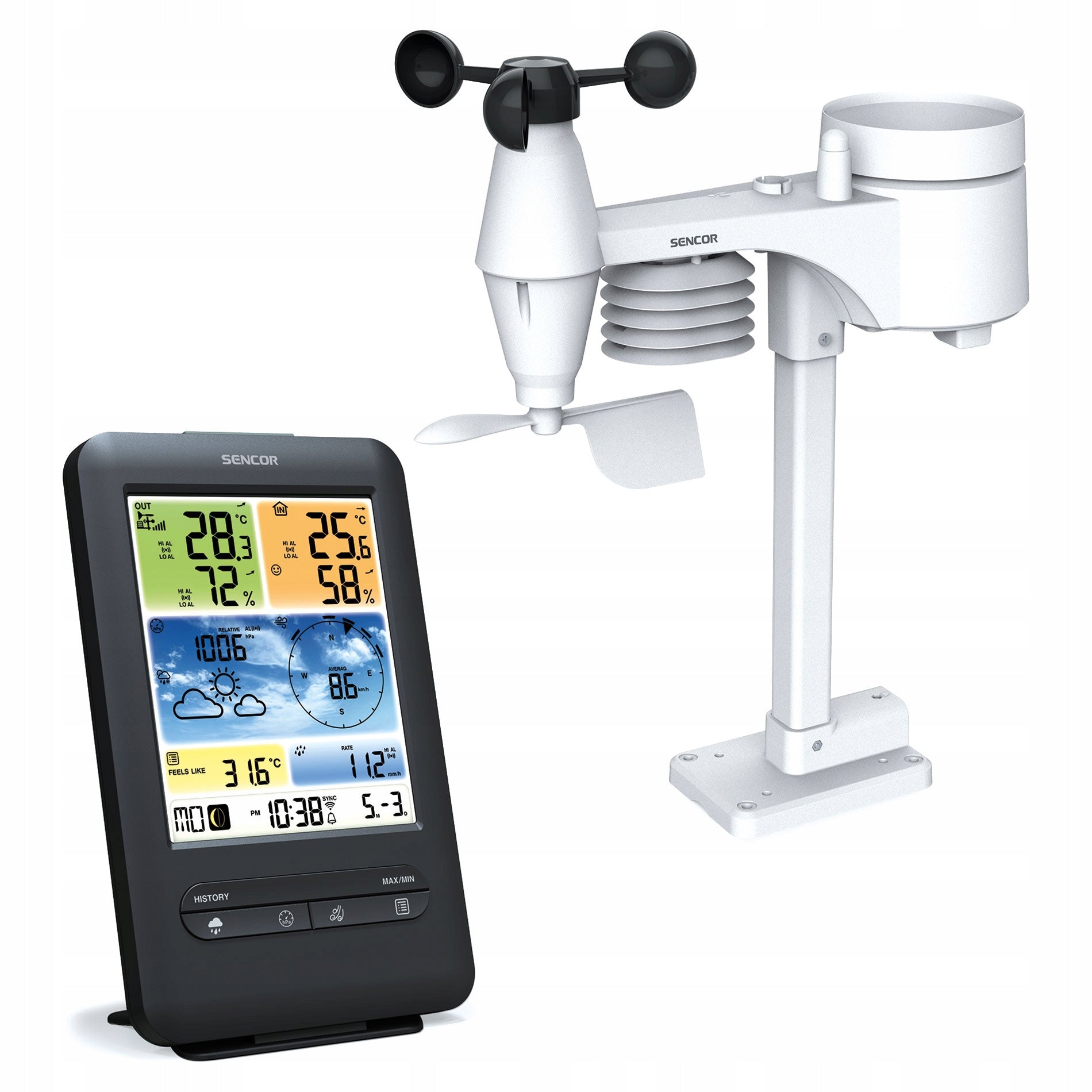 Weather station 5in1 Sencor SWS 9898 WiFi meteo Brand Sencor