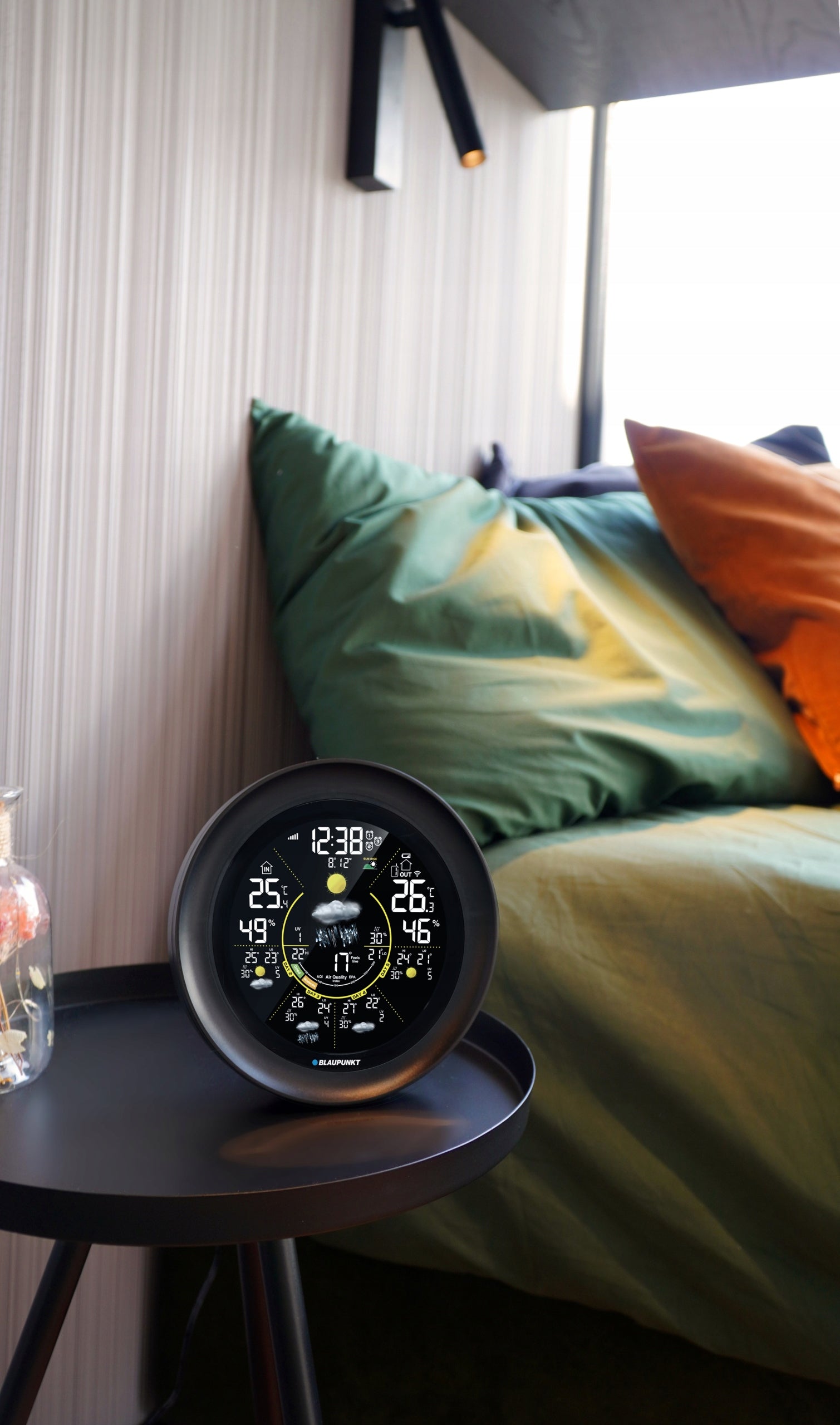 Weather station BLAUPUNKT WS65BK APP WiFi TUYA Smart Alarm PM2.5 ALARM CLOCK Manufacturer code WS65BK APP