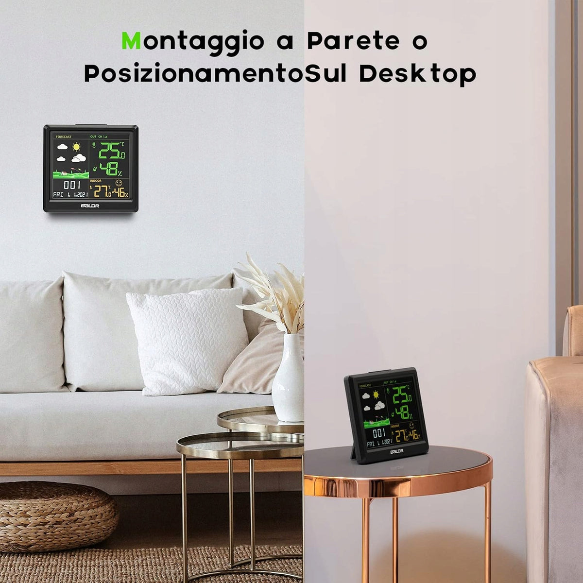 Weather station Baldr B0389WST2H2-v1 Manufacturer code Stacja Pogodowa BALDR Bezprzewodowa Kolorowa