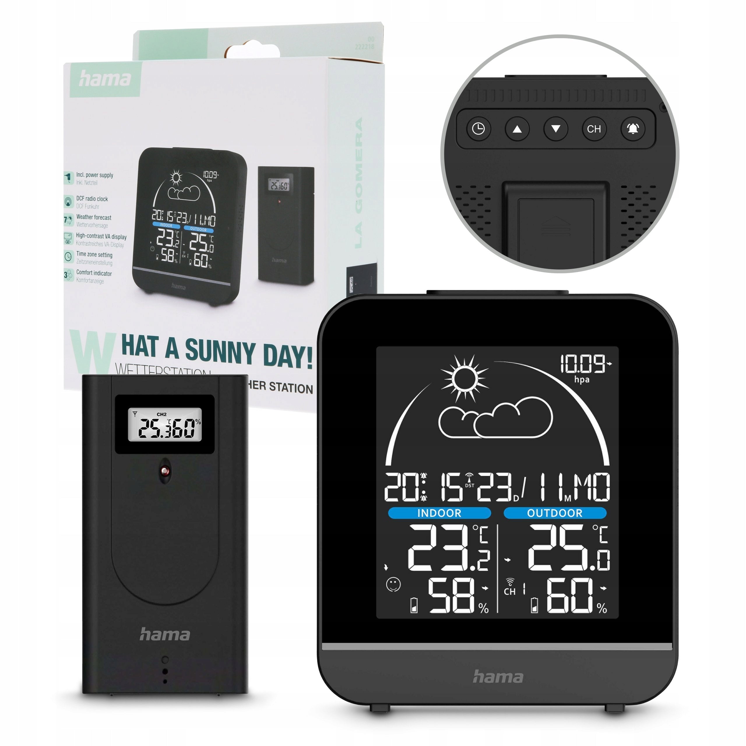 Weather station Hama La Gomera thermometer hygrometer barometer