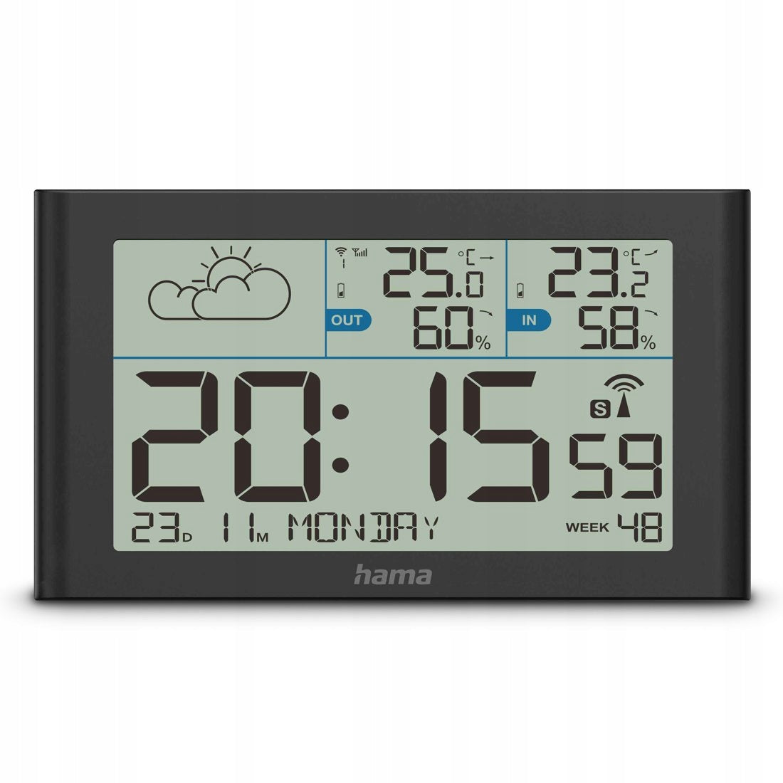 Weather station Hama Sylt thermometer hygrometer alarm clock Packaging status original
