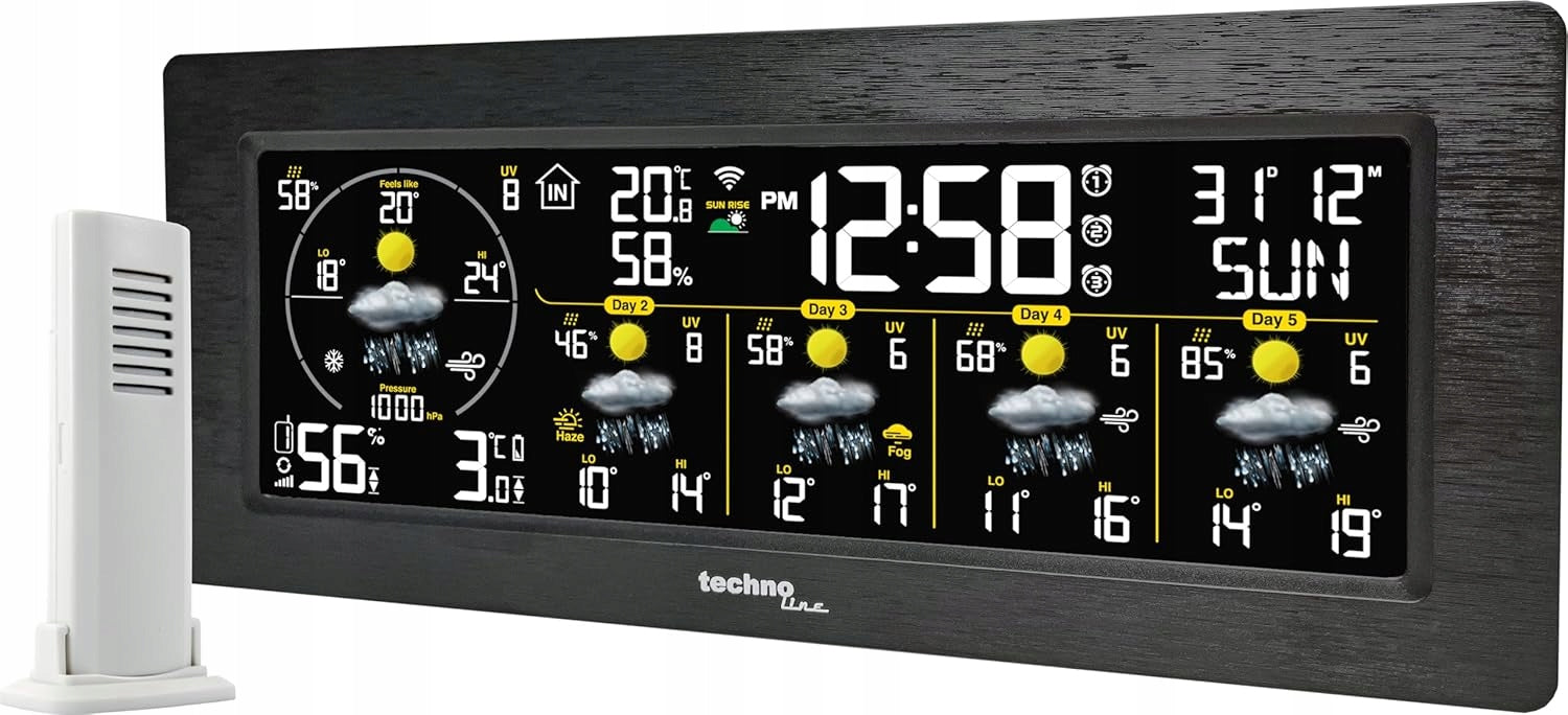 Weather station LCD WiFi Smart Life 5 days weather forecast app Tuya