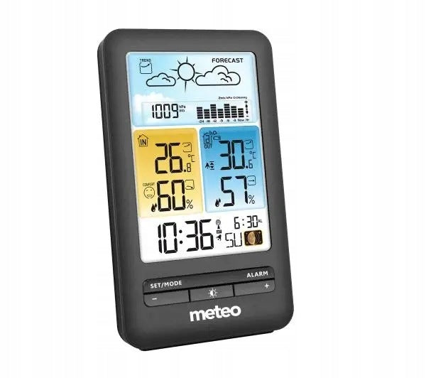 Weather station Meteo SP98 Clock Alarm Clock Date Weather Forecasting Packaging status original