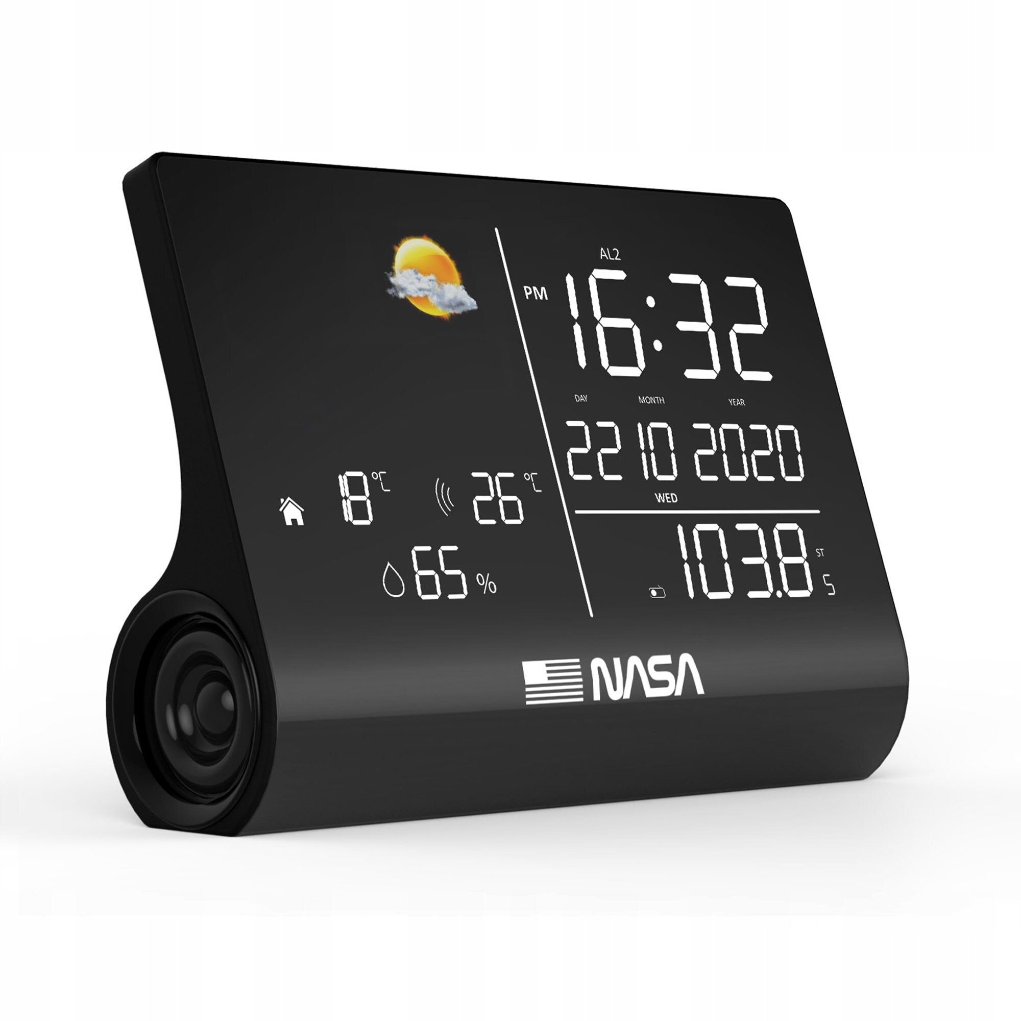Weather station NASA WSP1300 with Bluetooth speaker, black Manufacturer code WSP1300