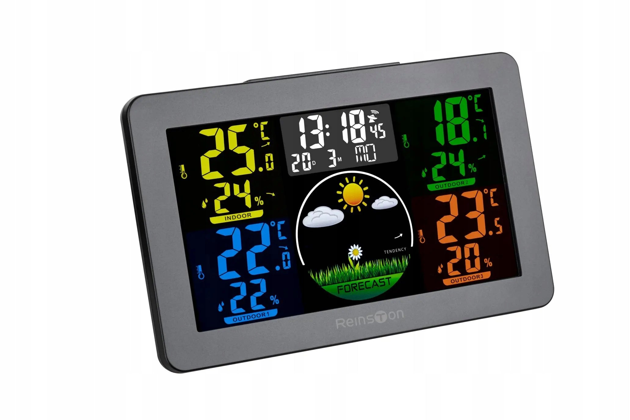 Weather station Reinston ESPOG08 Alarm Date Hour 3 Sensors Packaging status original