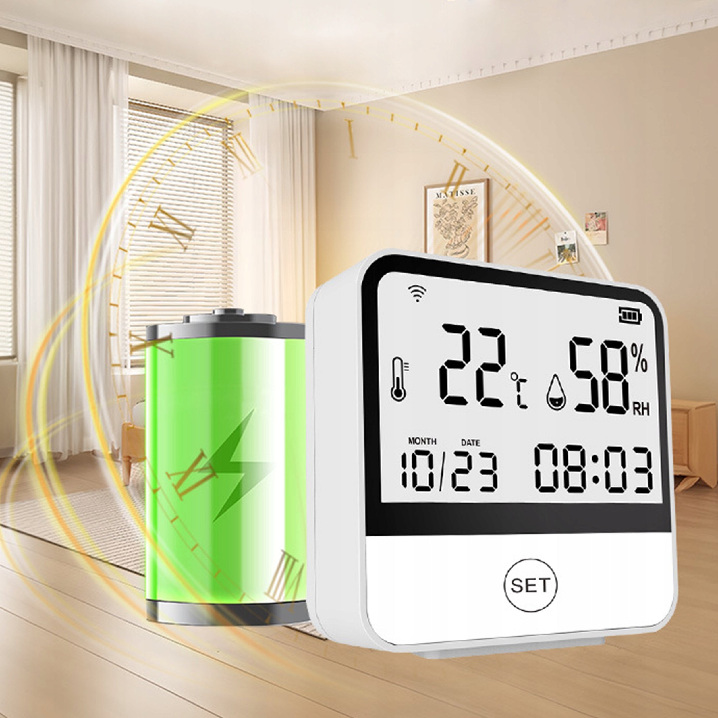 Weather station Renew Force wireless hygrometer clock Manufacturer code Termometr stacja pogodowa zewnętrnzy czujnik