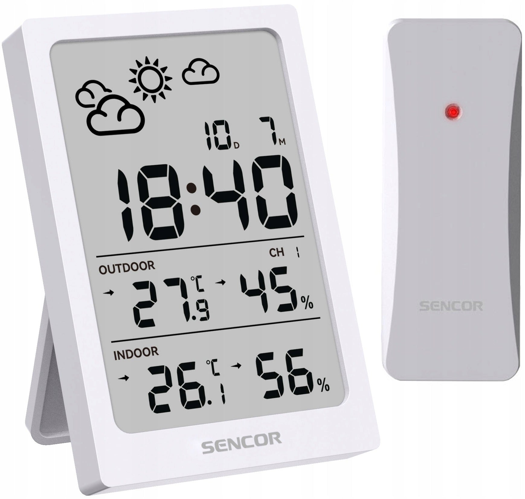 Weather station SENCOR SWS2300W with sensor FORECAST DATE CLOCK ALARM CLOCK
