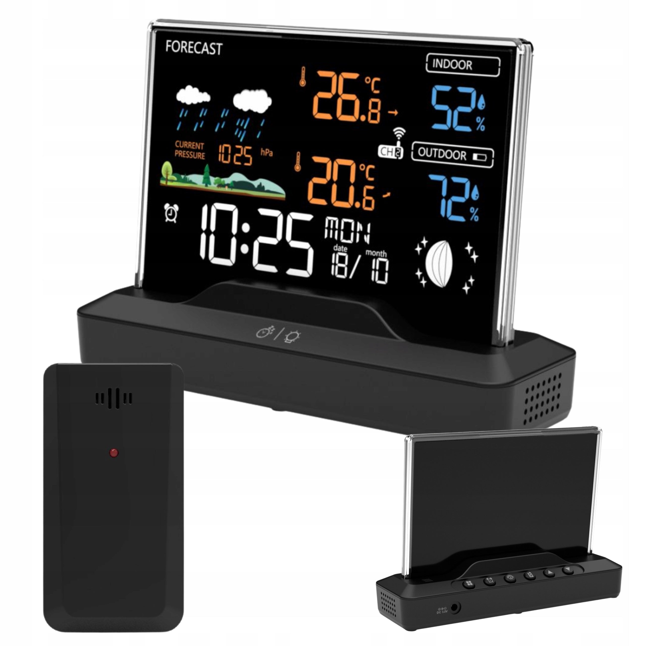 Weather station meteo Hygrometer Barometer Thermometer Clock Manta Elevators