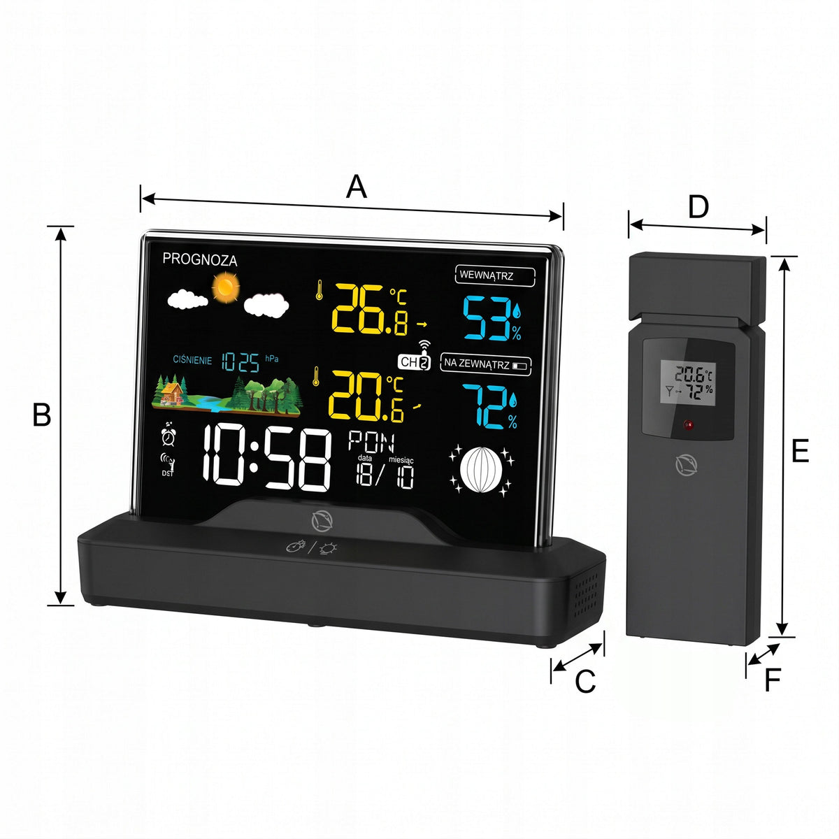 Weather station meteo Hygrometer Barometer Thermometer Manta Lifts 2 Manufacturer code Stacja pogodowa pogody meteo Windy 2