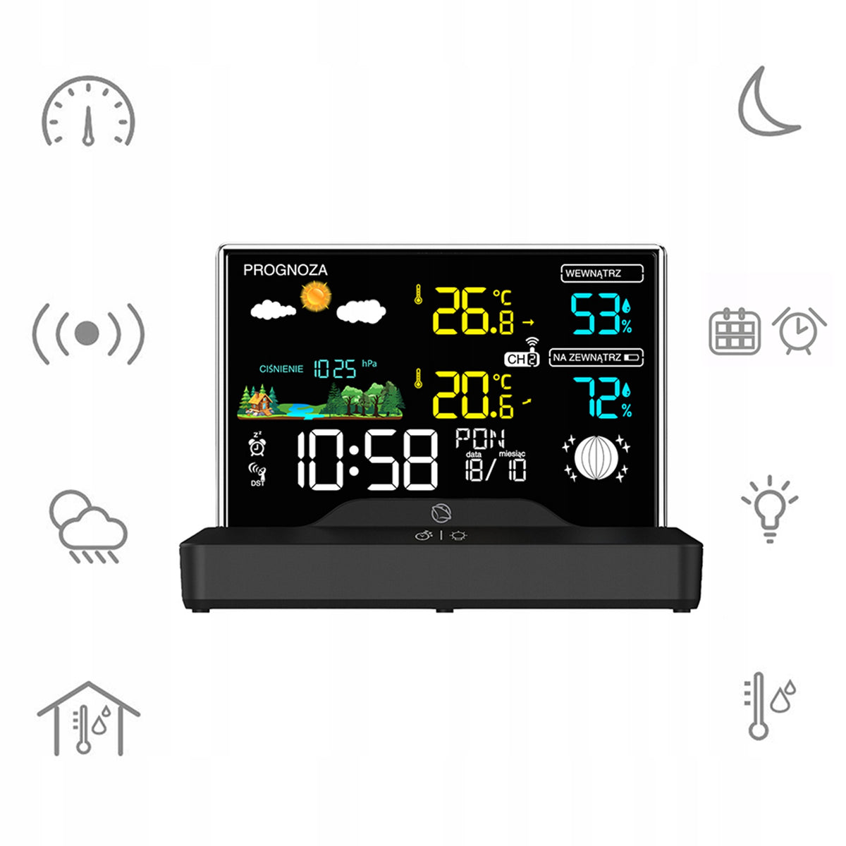 Weather station meteo Hygrometer Barometer Thermometer Manta Lifts 2 Packaging status original