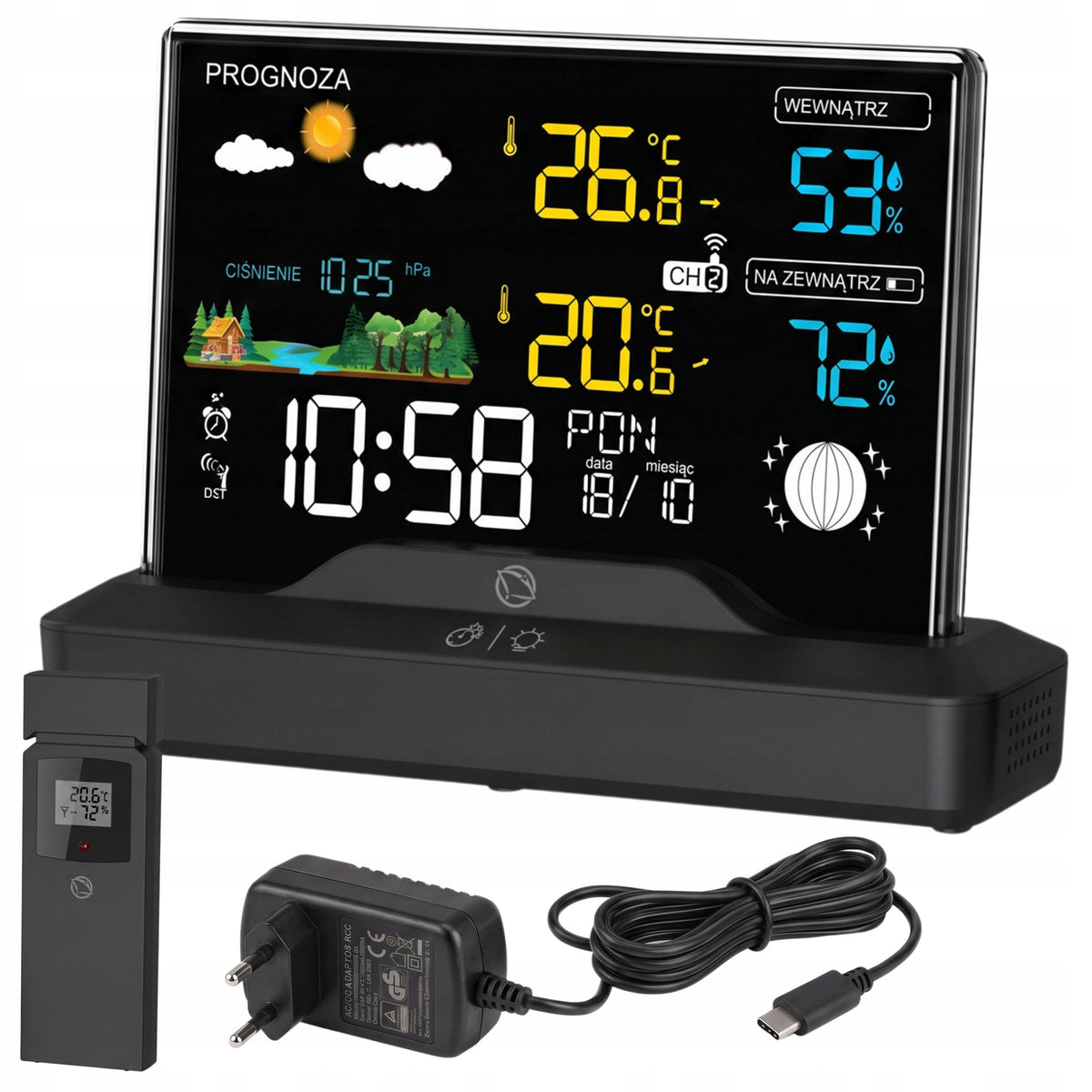 Weather station meteo Hygrometer Barometer Thermometer Manta Lifts 2