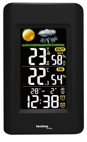 Weather station meteo Hygrometer Thermometer Clock + External SENSOR Packaging status original