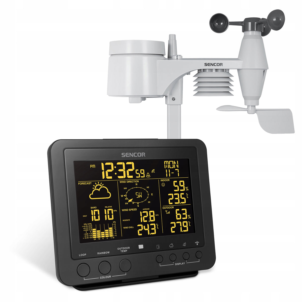 Weather station meteo Sencor SWS 9700 5in1 wind temp