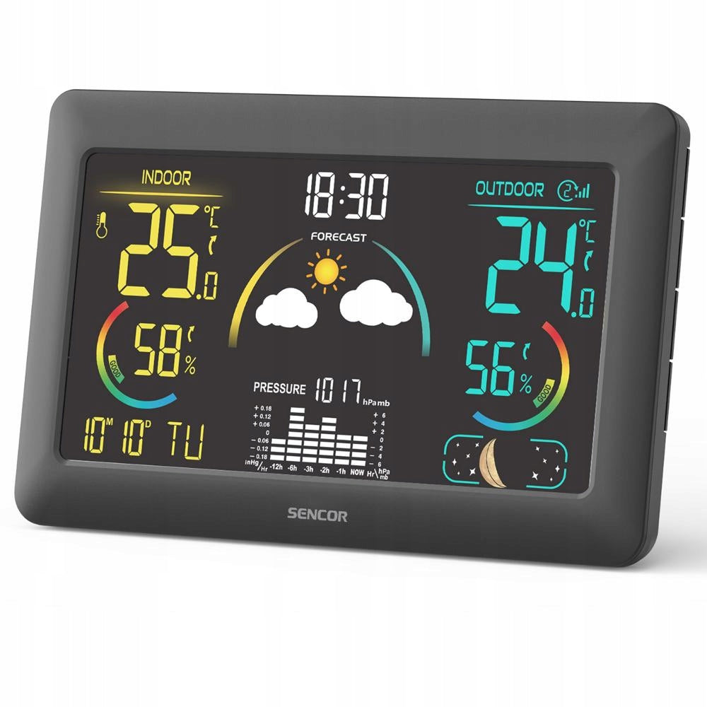 Weather station meteorological SENCOR 4900 large display clock forecast Brand Sencor