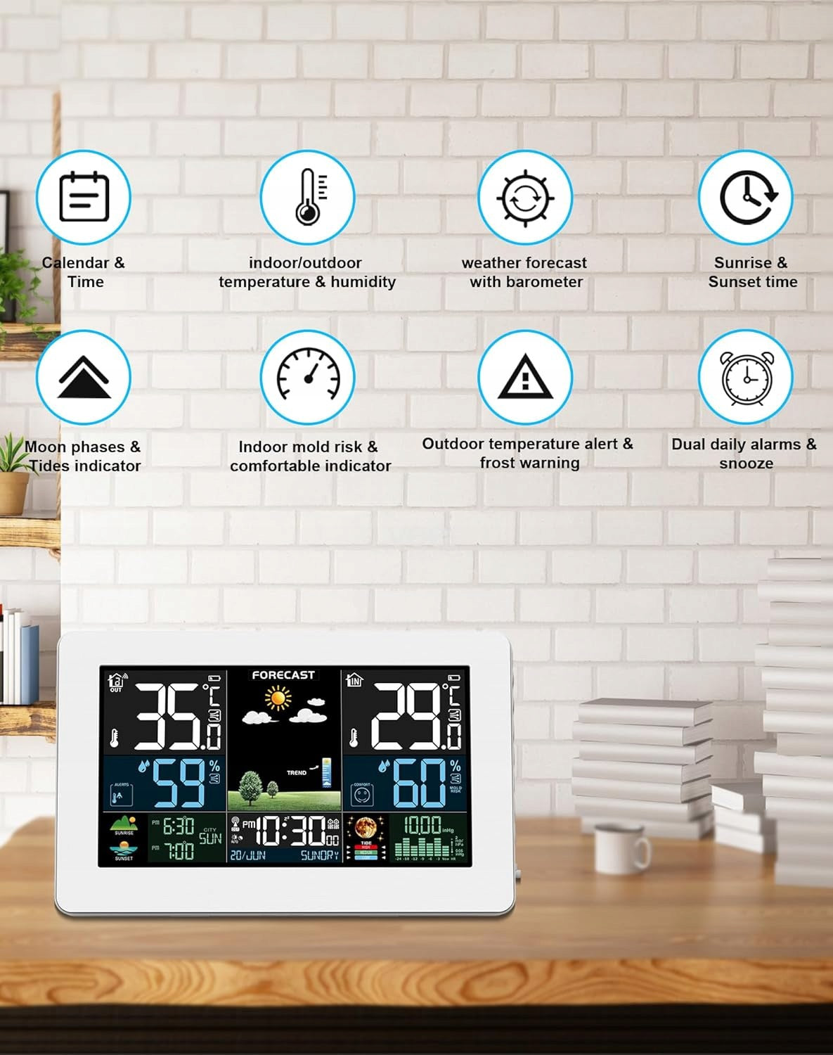 Weather station radio sensor color forecast temp wilg pressure Brand no brand