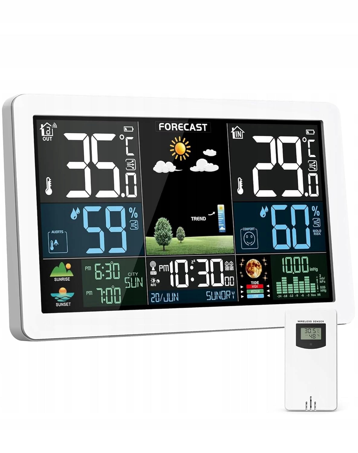Weather station radio sensor color forecast temp wilg pressure