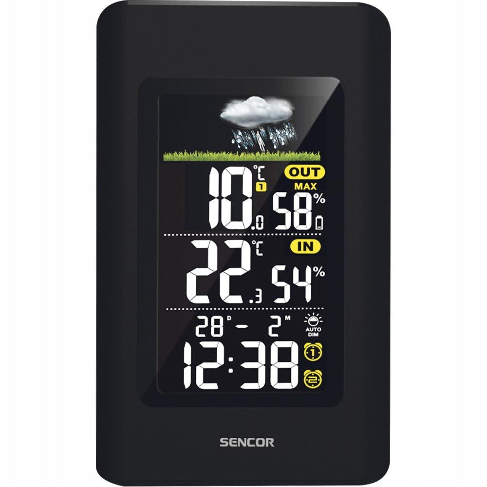 Weather station weather Sencor 4270 clock alarm clock sensors thermometer Color black