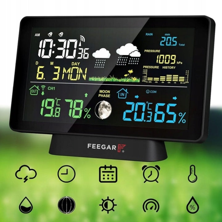 Weather station wireless Feegar Forecaster Rain Barometer Temper Manufacturer code 5904610880456