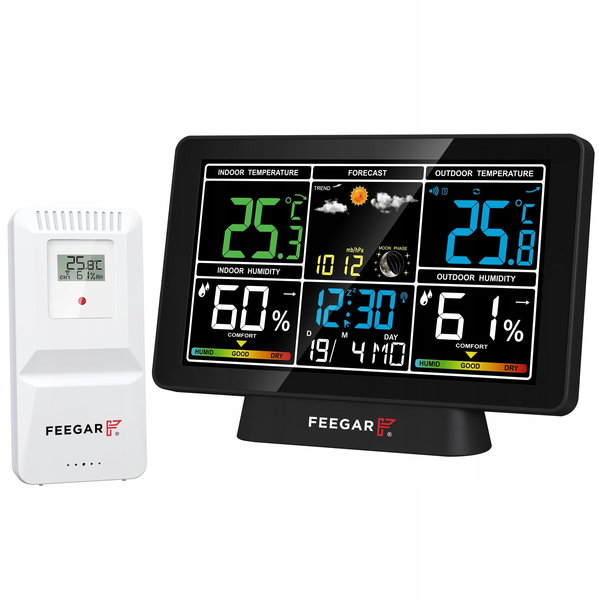 Weather station wireless Feegar Rain 7,5" Barometer Rain gauge