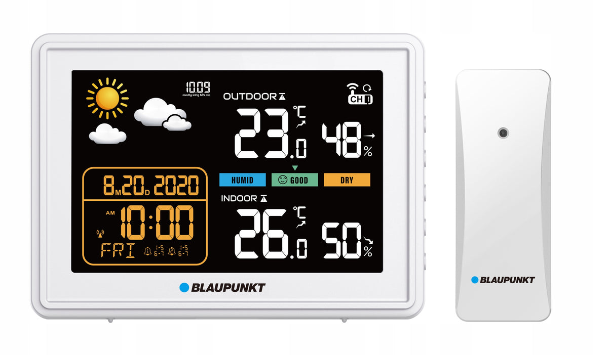 Weather station with support for 3 sensors Blaupunkt WS30WH