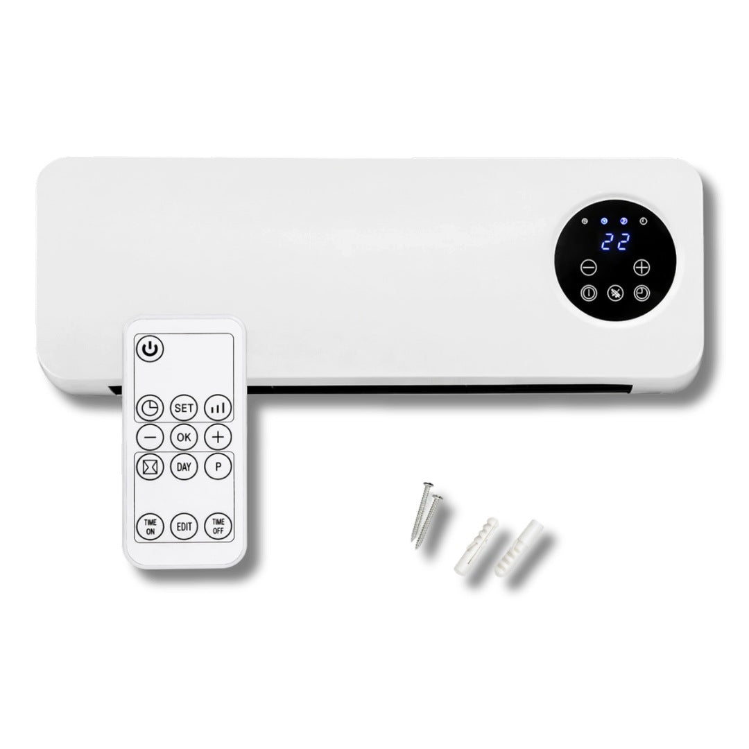 Weber 2000W Ceramic Wall Air Curtain with Remote Control POWERFUL +Heater Packaging status original