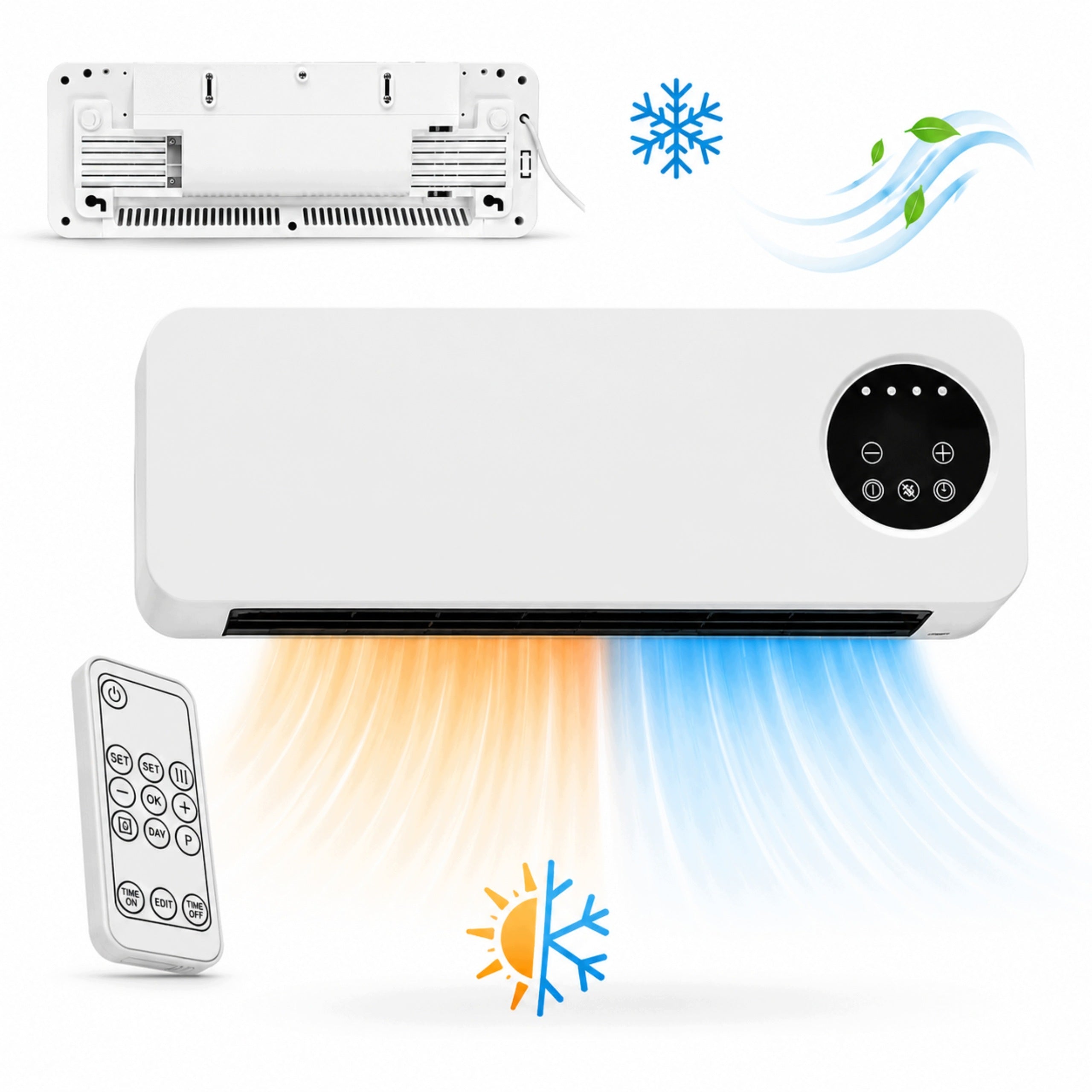 Weber Heat Air Curtain 2000W Wall Fan Remote Control Timer