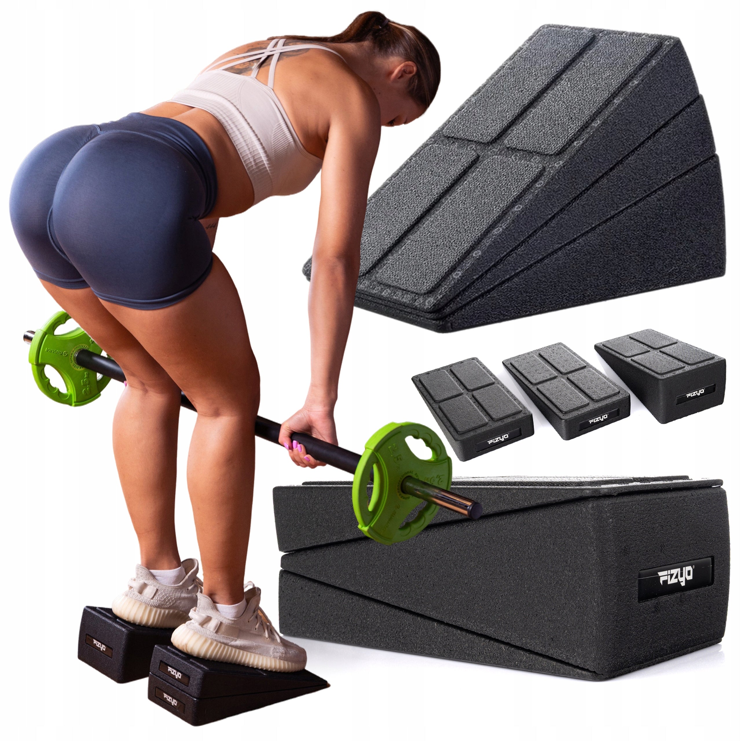 Wedge SUPPORT Calf Stretching FIZYO Adjustable Platform SLANT BOARD 3pcs Packaging status original