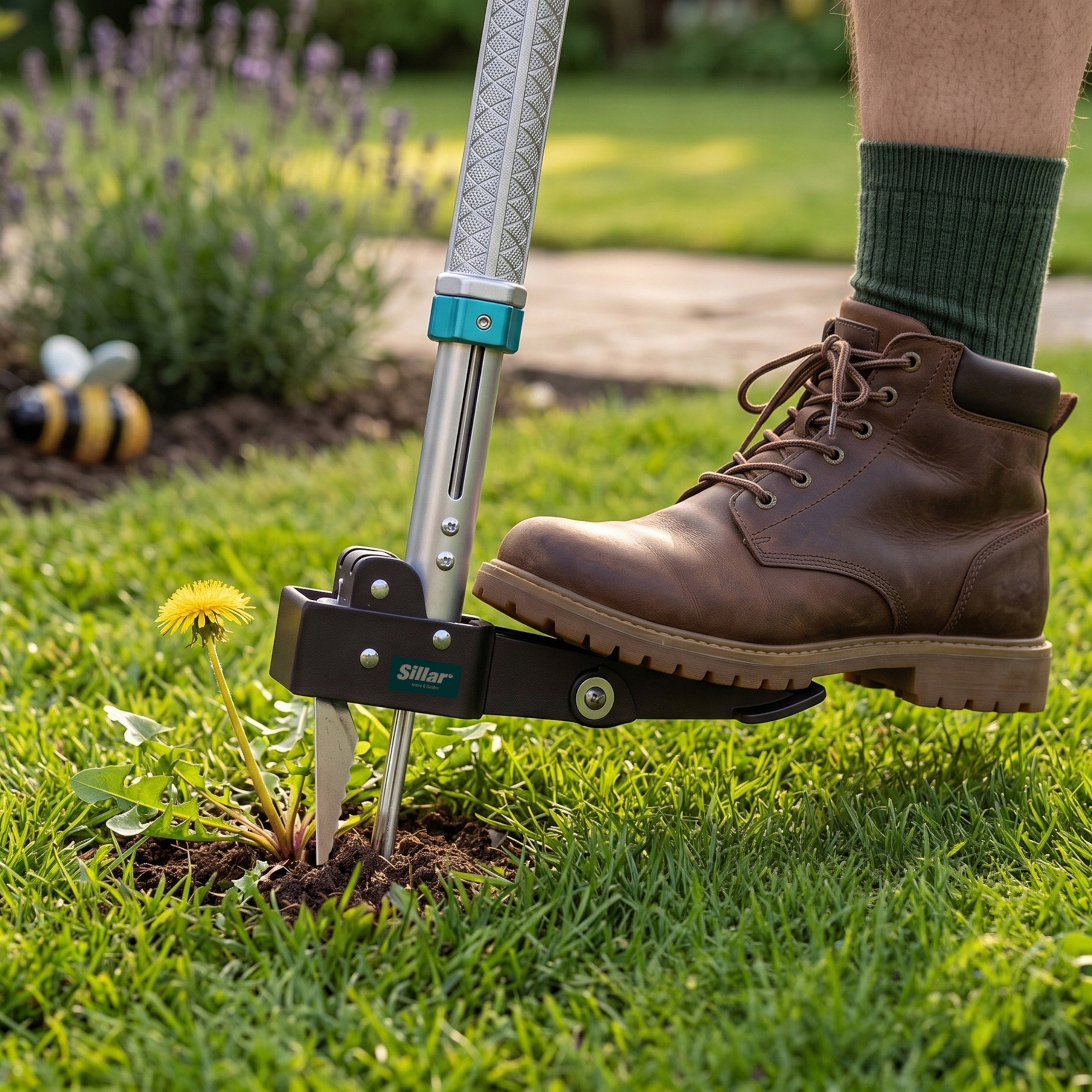 Weed Puller Telescopic Handheld Cutter Adjustable Metal Garden Brand Sillar