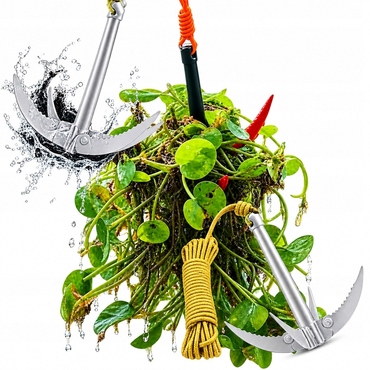 Weed Pulling Tool Algae Water Plants Stainless Steel Rope