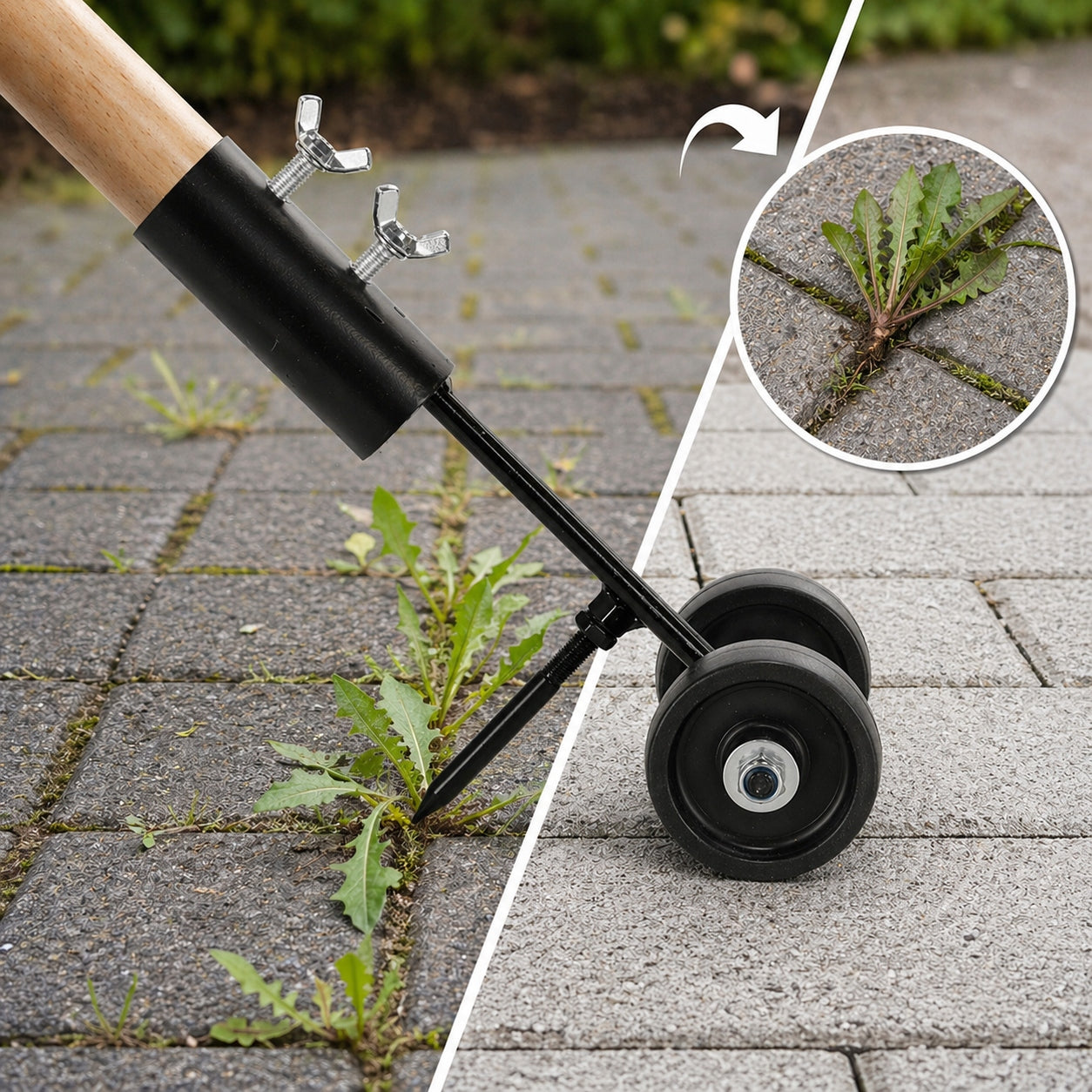 Weed Scraper on Wheels Metal Weed Scraper for Moss Cube Manufacturer code StainlessSteel