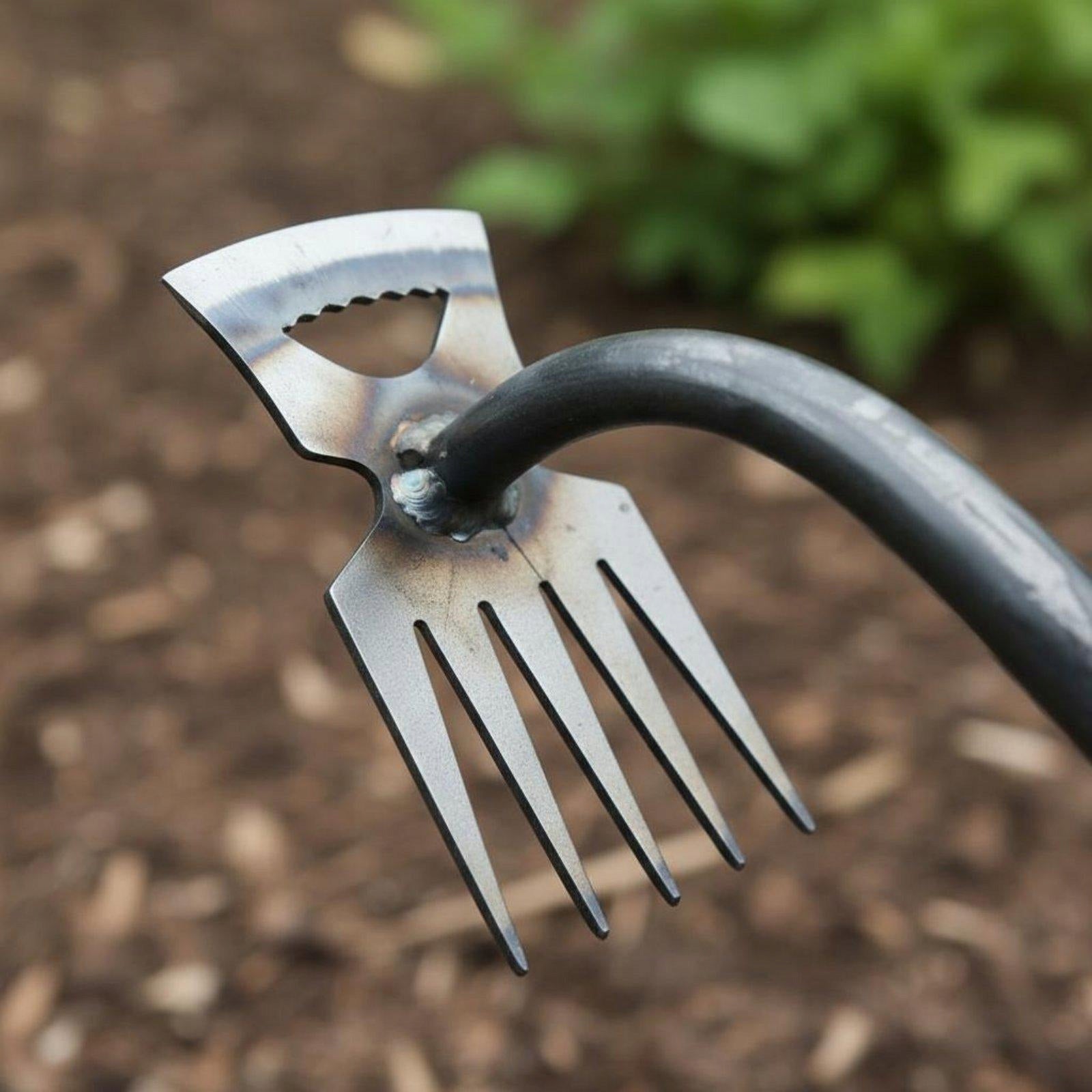 Weeding Fork Handheld Weeding Appliance Double Sided Steel Tool 6-tooth Hoe Brand no brand