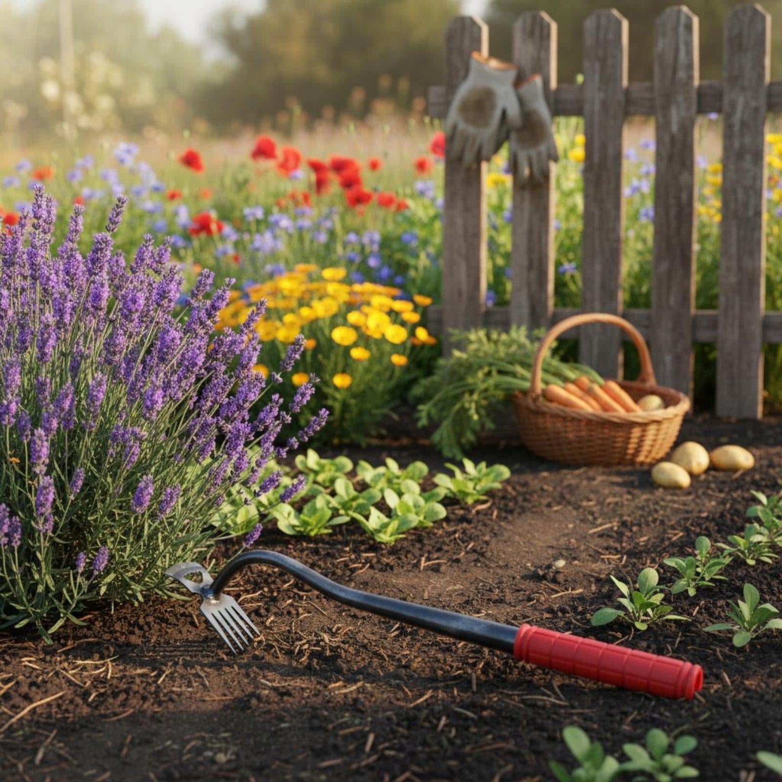 Weeding Fork Handheld Weeding Appliance Double Sided Steel Tool 6-tooth Hoe Manufacturer code 04260092637