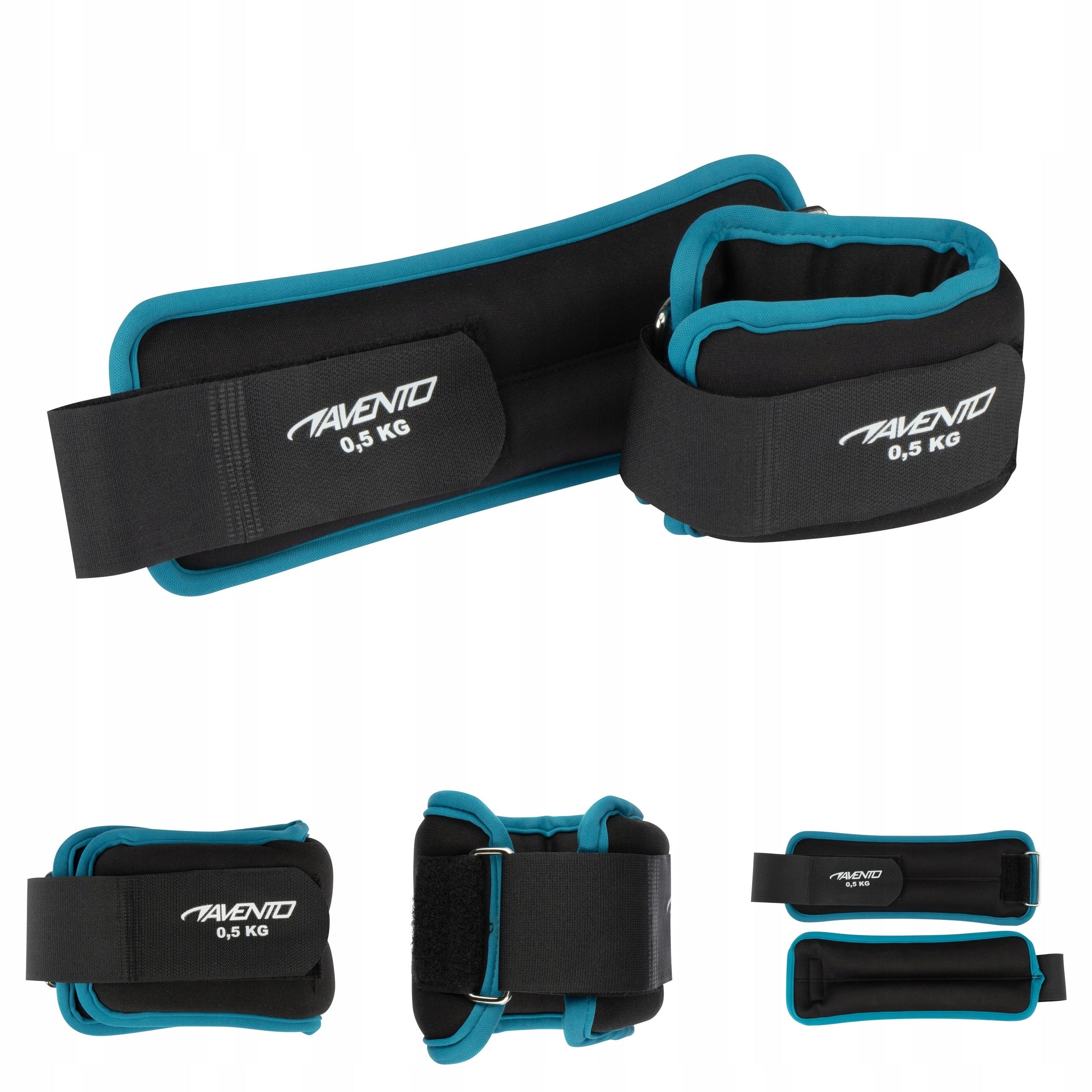Weight plates ankle weights wrists neoprene legs AVENTO 2x0,5kg