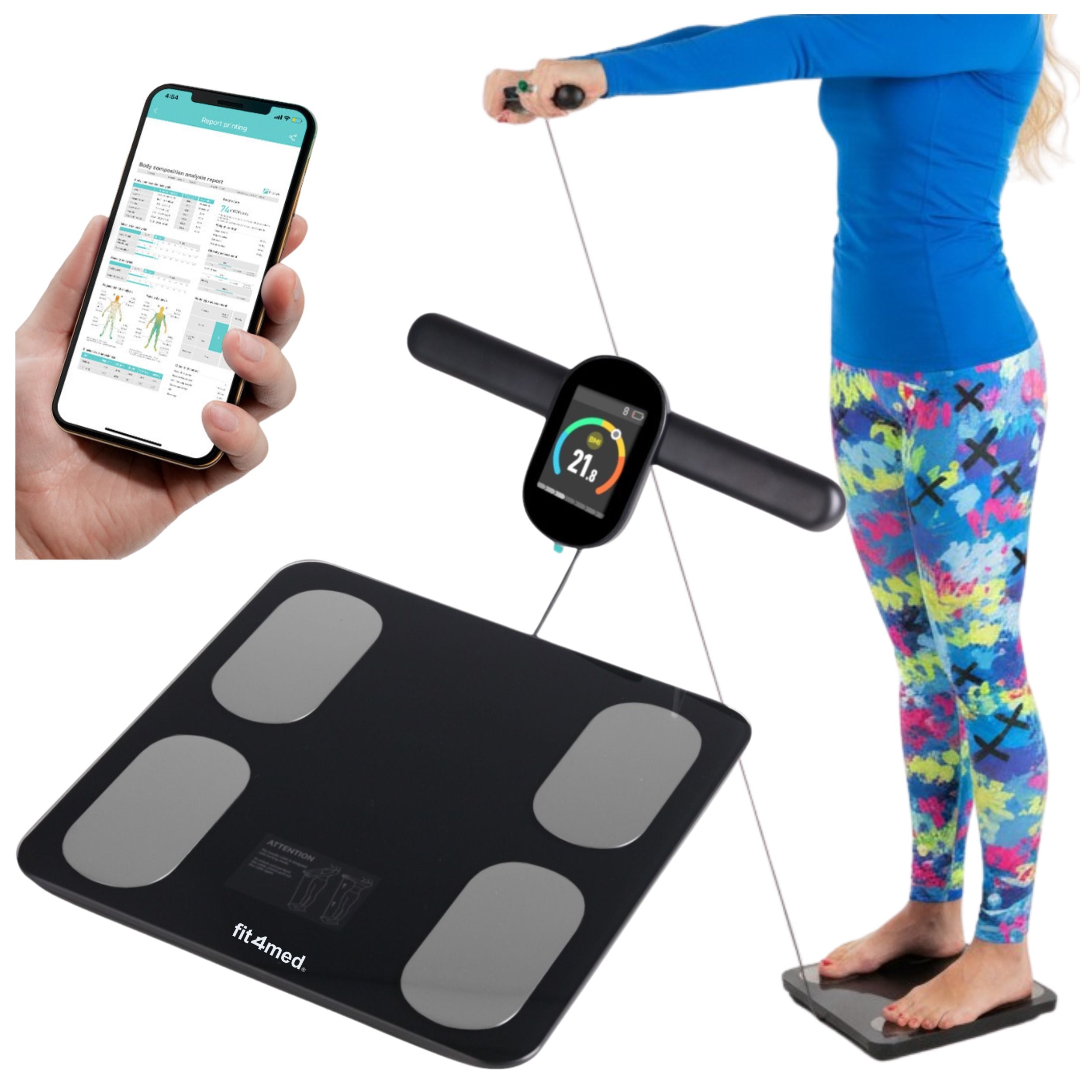 Weight with weight composition analysis electronic body diagnostic up to 180kg