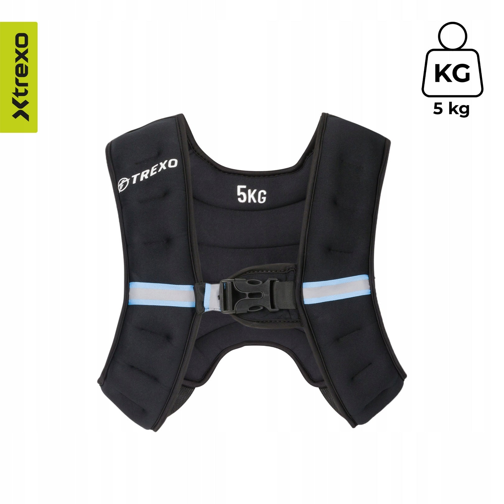 Weighted training vest XTREXO WV-05 5 kg black OS Brand Xtrexo