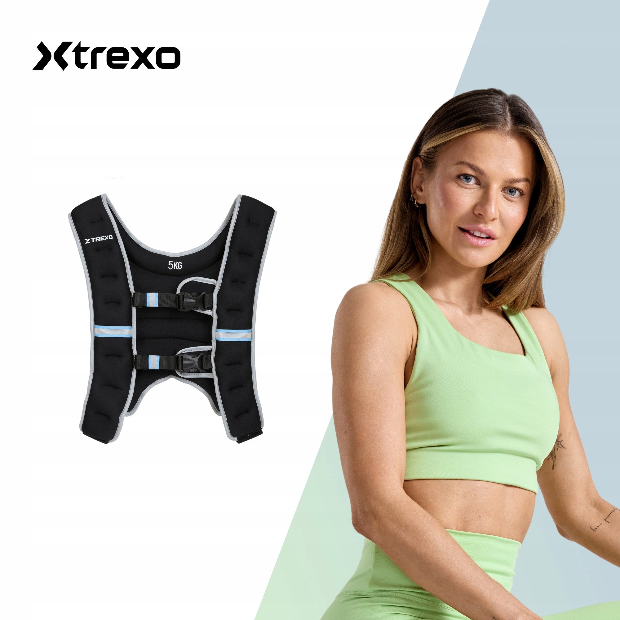 Weighted training vest XTREXO WV-05 5 kg black OS Manufacturer code WV-05
