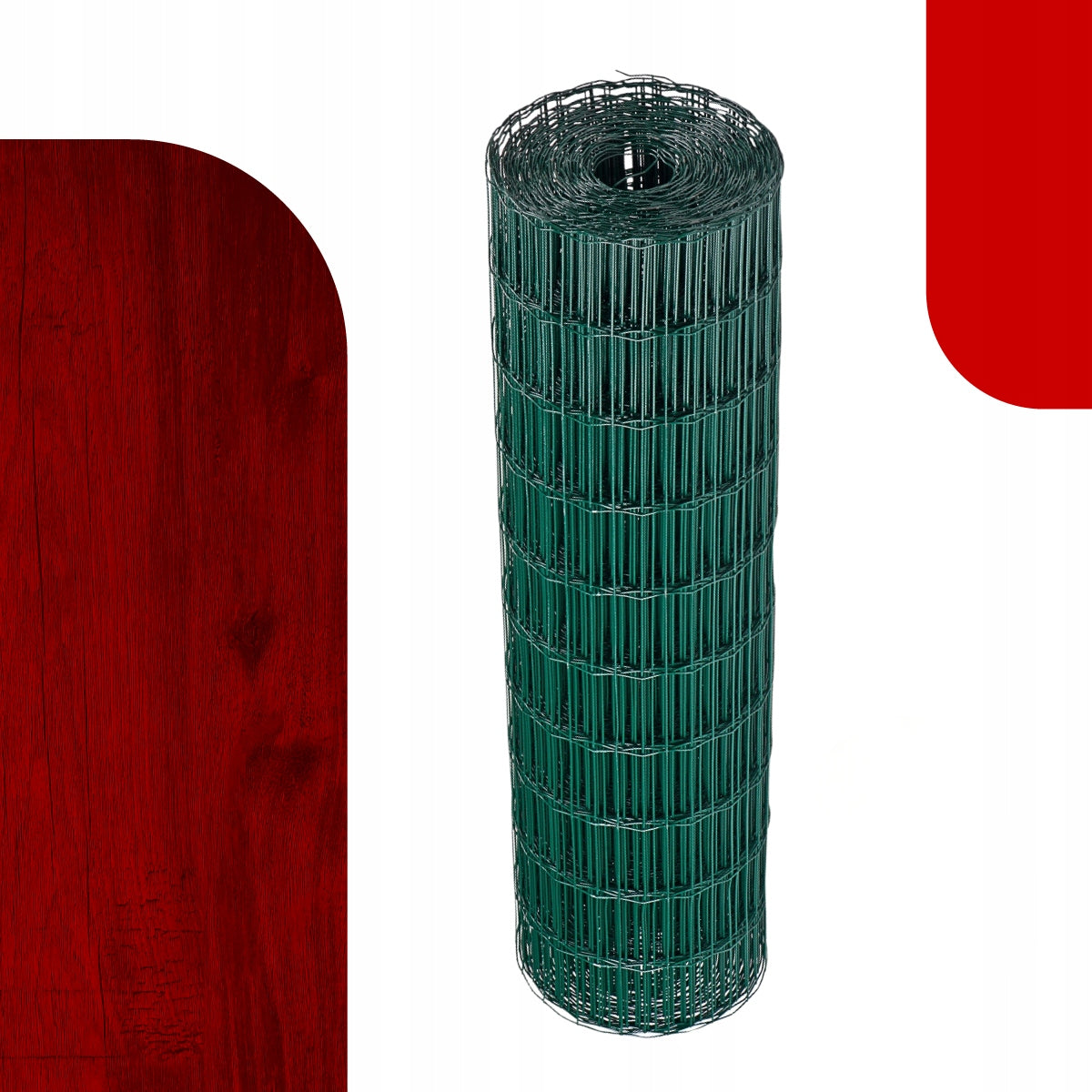 Welded fence net 2,2 60cm GREEN 100x50 cm H 0,6m x 25mb Color green