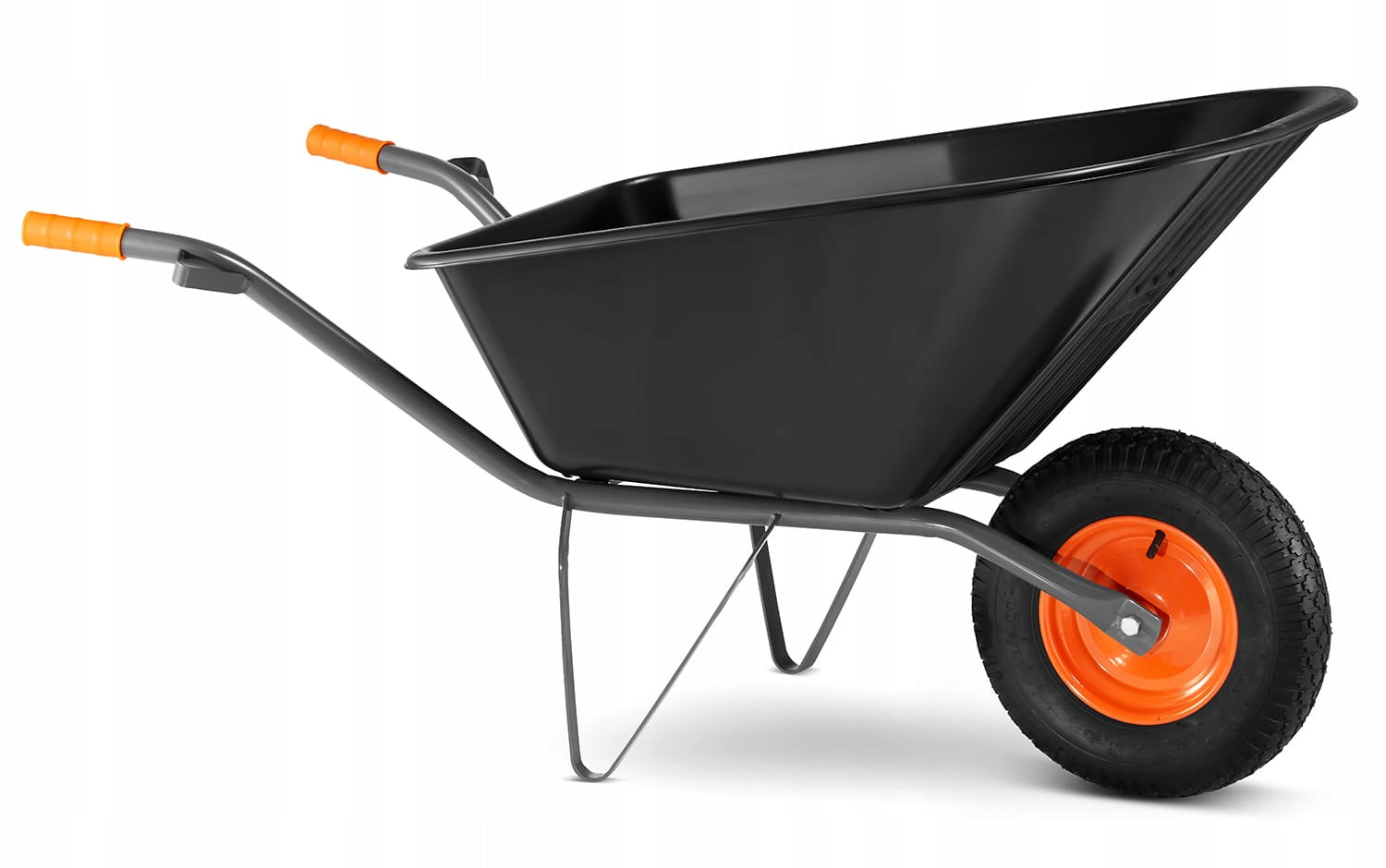 Welded garden wheelbarrow HIGHER PVC bowl HIGHER 150L 210kg Manufacturer code Stalowa taczka do ogrodu