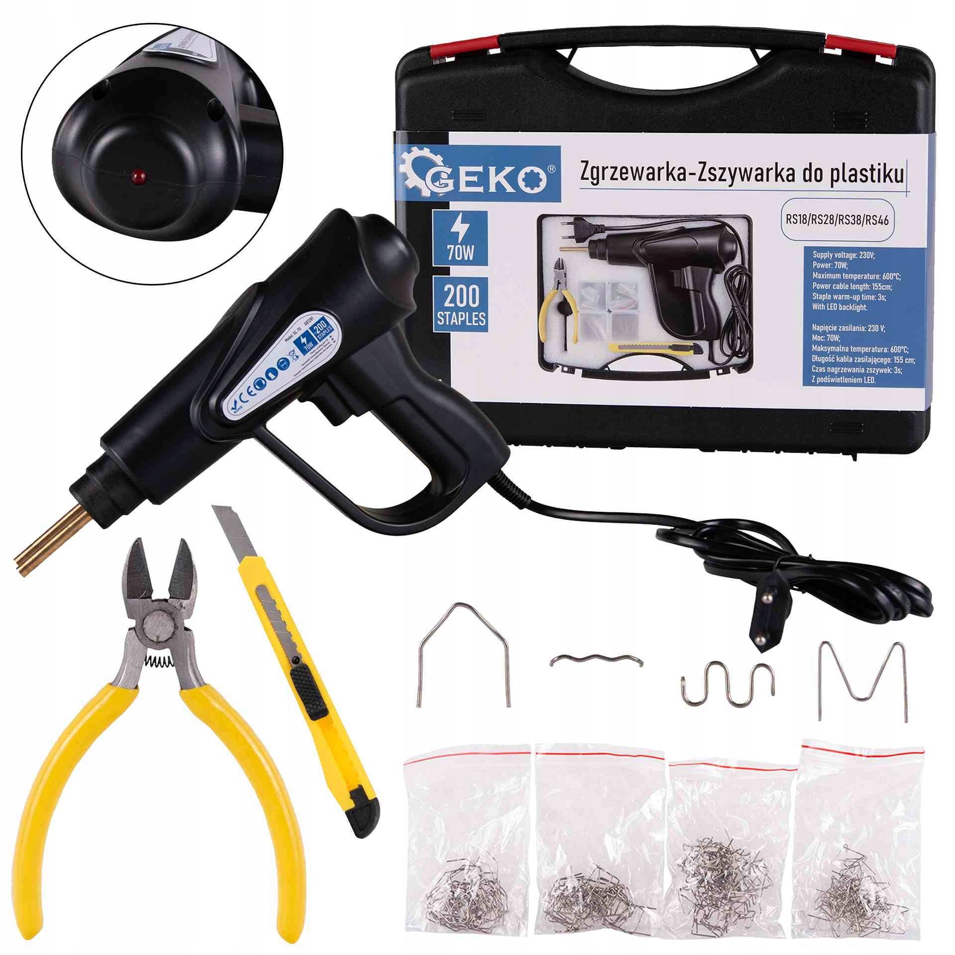 Welder-plastic stapler 70W 200 staples
