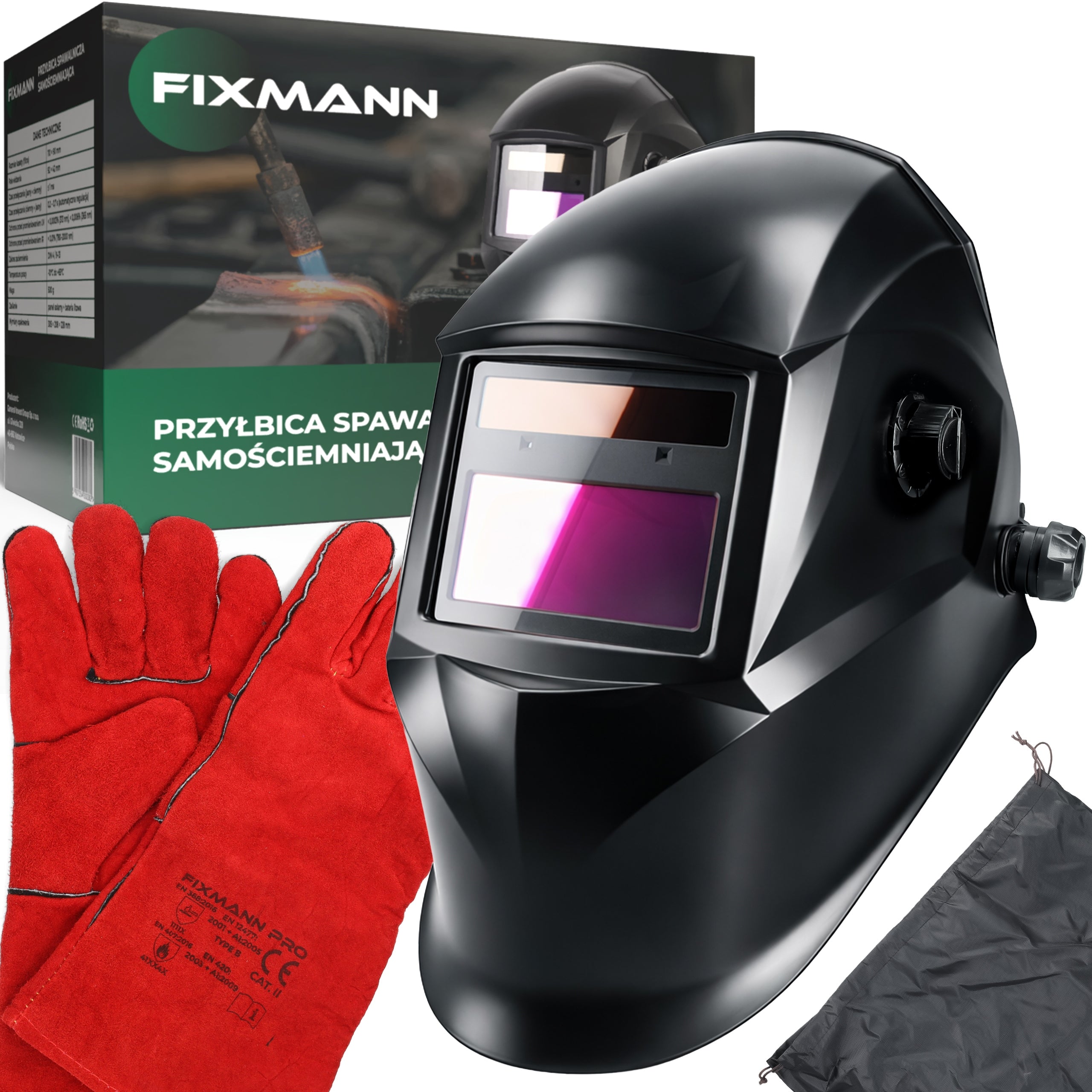 Welding Mask Self-Tempering Automatic Visor + Gloves