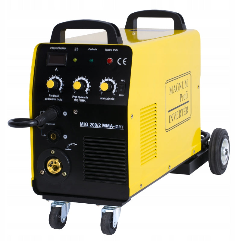 Welding machine MAGNUM MIG 200/2 MMA KN MIG/MAG FCAW 200A 230/400V IGBT Brand Magnum