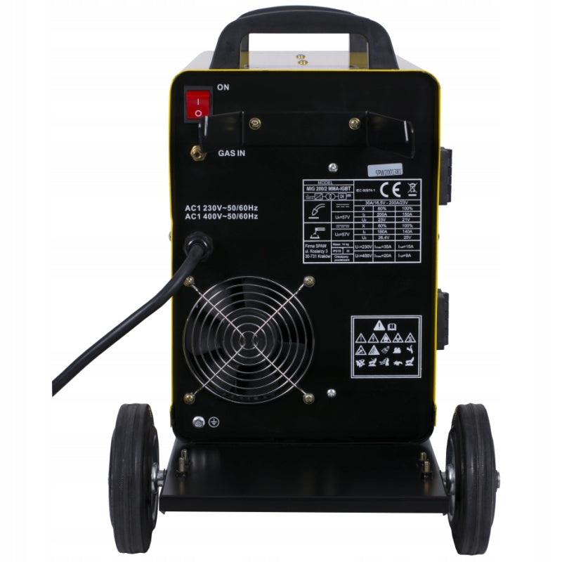 Welding machine MAGNUM MIG 200/2 MMA KN MIG/MAG FCAW 200A 230/400V IGBT Duty cycle time 60%
