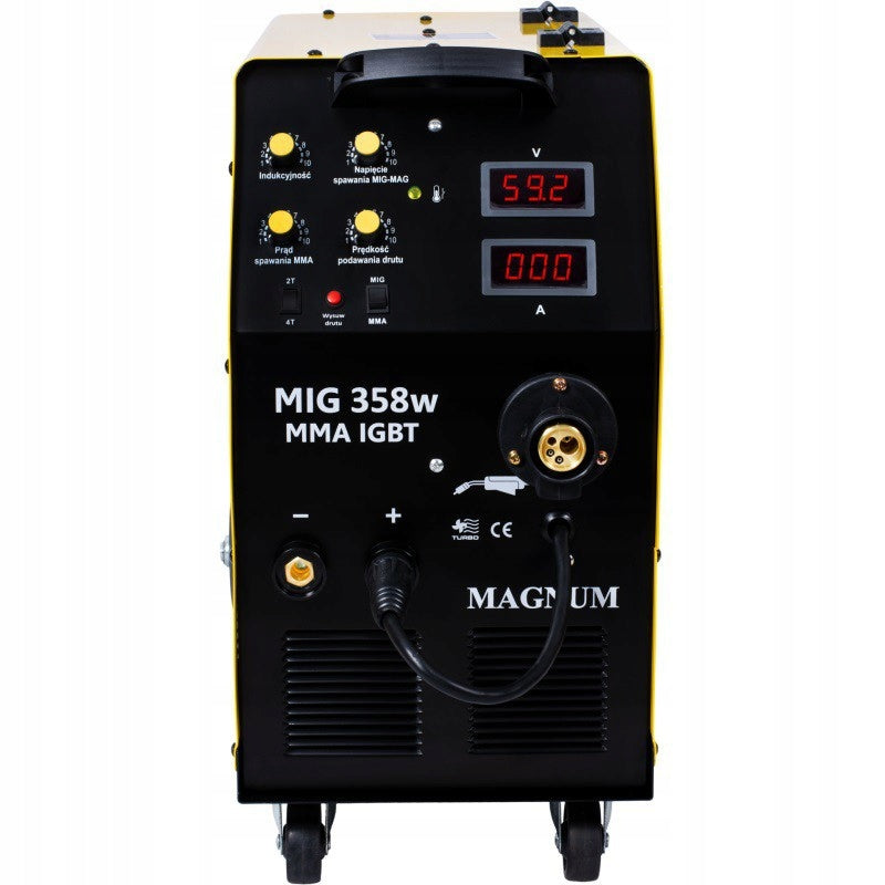 Welding machine MIGOMAT 350A Magnum 400V SOLDERING Chassis Feeder 4 ROLLS Manufacturer code Magnum MIG 358w MMA KWN-2